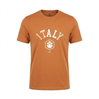 MEN LUMBERJACK TEE ITALY BIG LOGO ORANGE